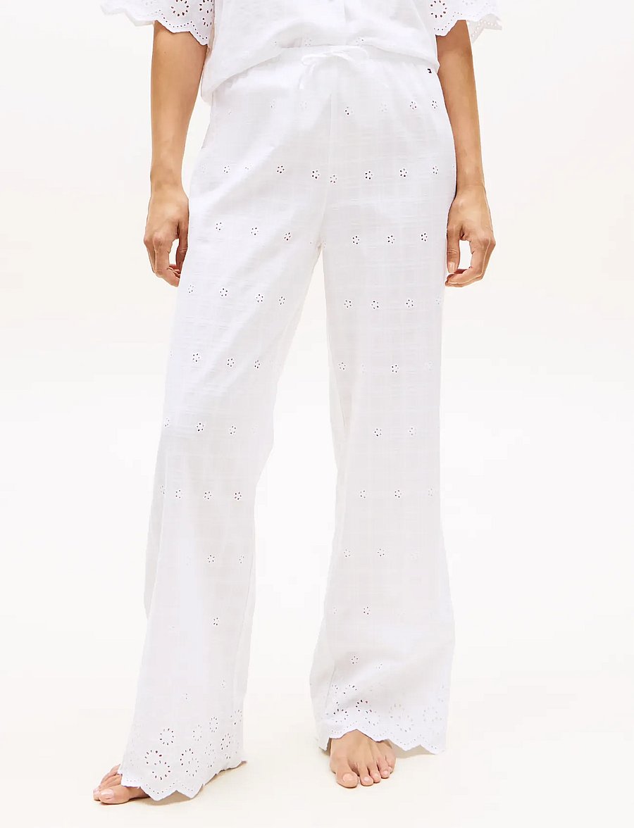 Tommy Hilfiger - EMBROIDERY PANTS - white - 0