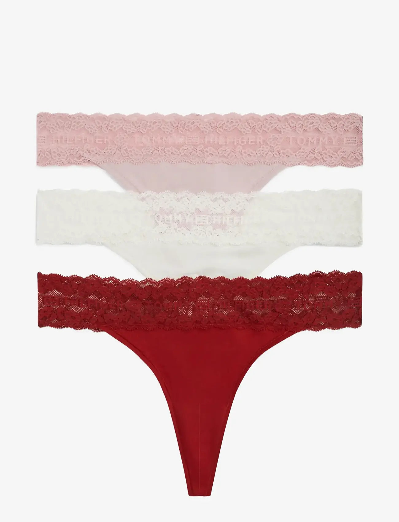 Tommy Hilfiger - 3 PACK TANGA THONG - string - bonita pink ivory dark magma - 1