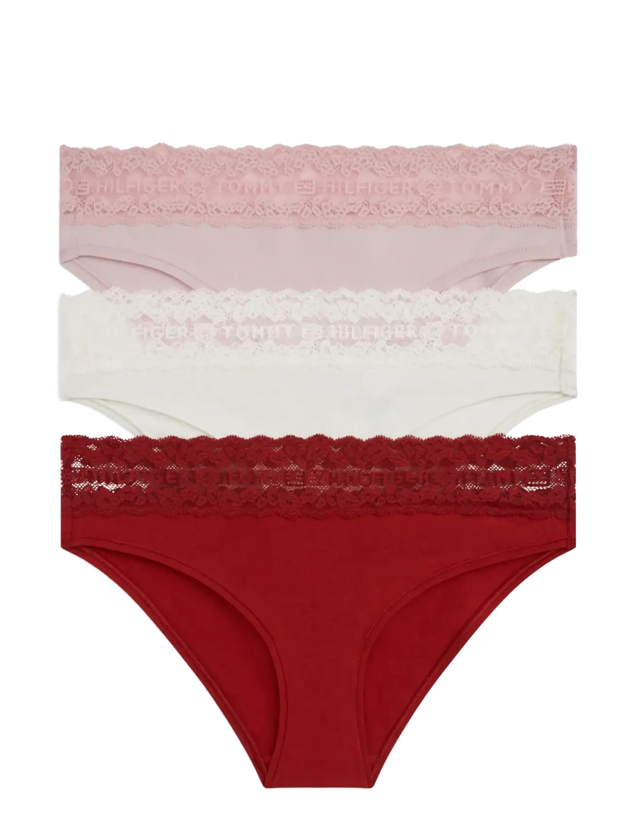 Tommy Hilfiger 3 PACK BIKINI - Apakšveļa - BONITA PINK IVORY DARK MAGMA / pink/rose