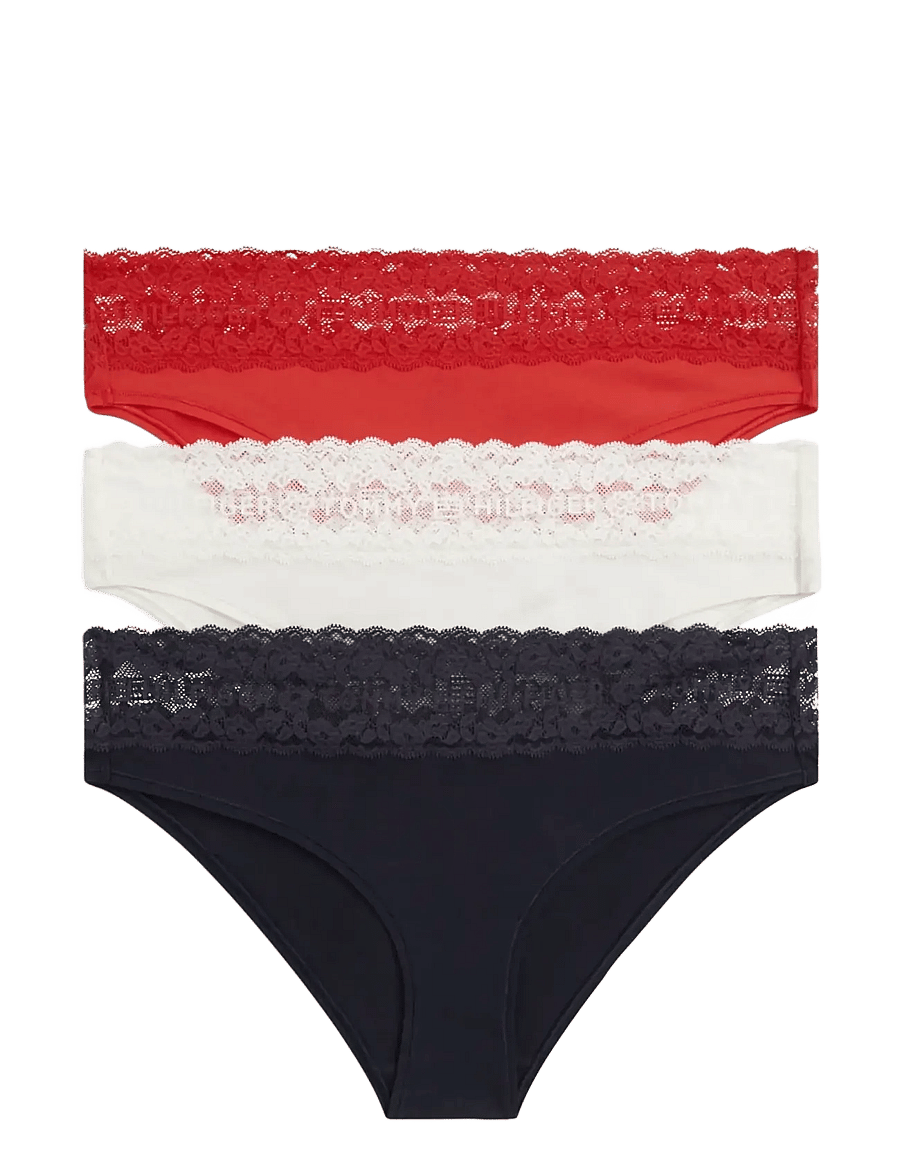 Tommy Hilfiger - 3 PACK BIKINI - püksikud - firework ivory desert sky - 1