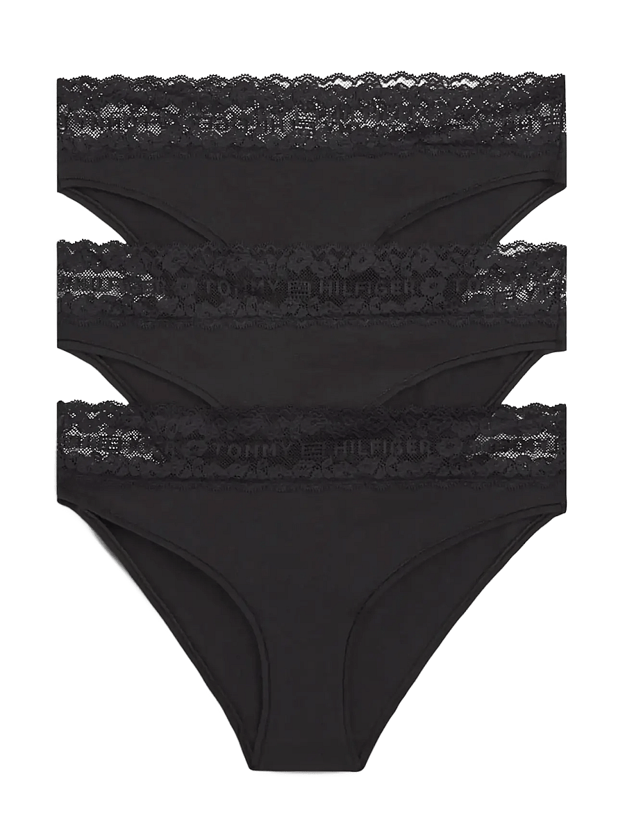 Tommy Hilfiger - 3 PACK BIKINI - slips - black black black - 1