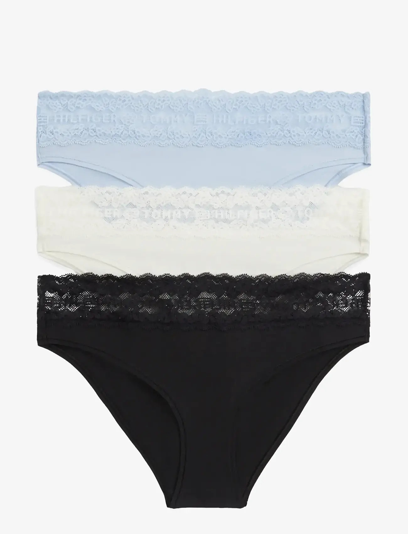 Tommy Hilfiger - 3 PACK BIKINI - briefs - breezy blue ivory black - 1