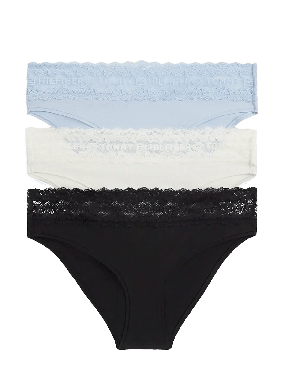 Tommy Hilfiger - 3 PACK BIKINI - püksikud - breezy blue ivory black - 1