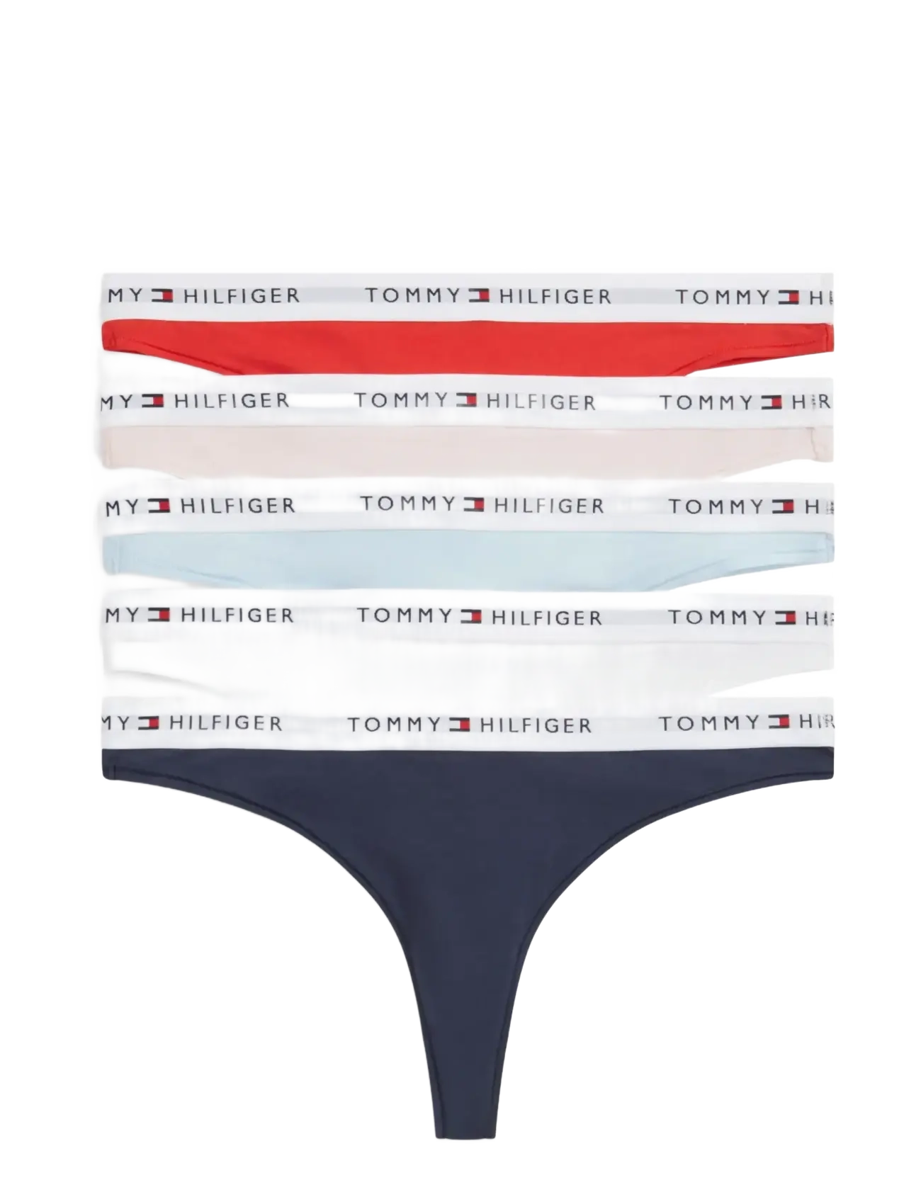 Tommy Hilfiger 5 PACK THONG - Stringtrusser - PINK BLUE WHITE RED TWILIGHT / multi