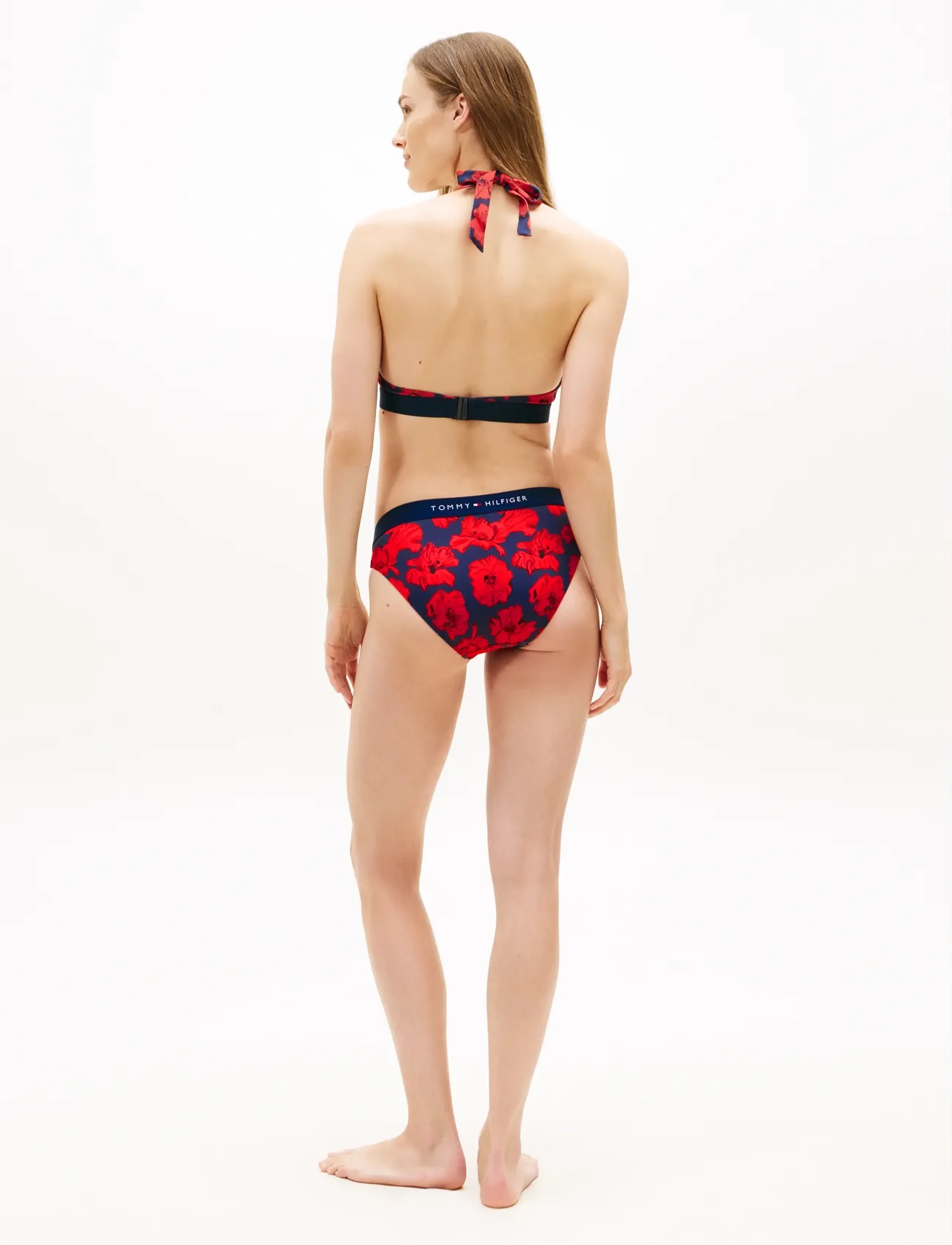 Tommy Hilfiger - HALTER RP PRINT - trekantsbikinier - poppy dark night navy - 2