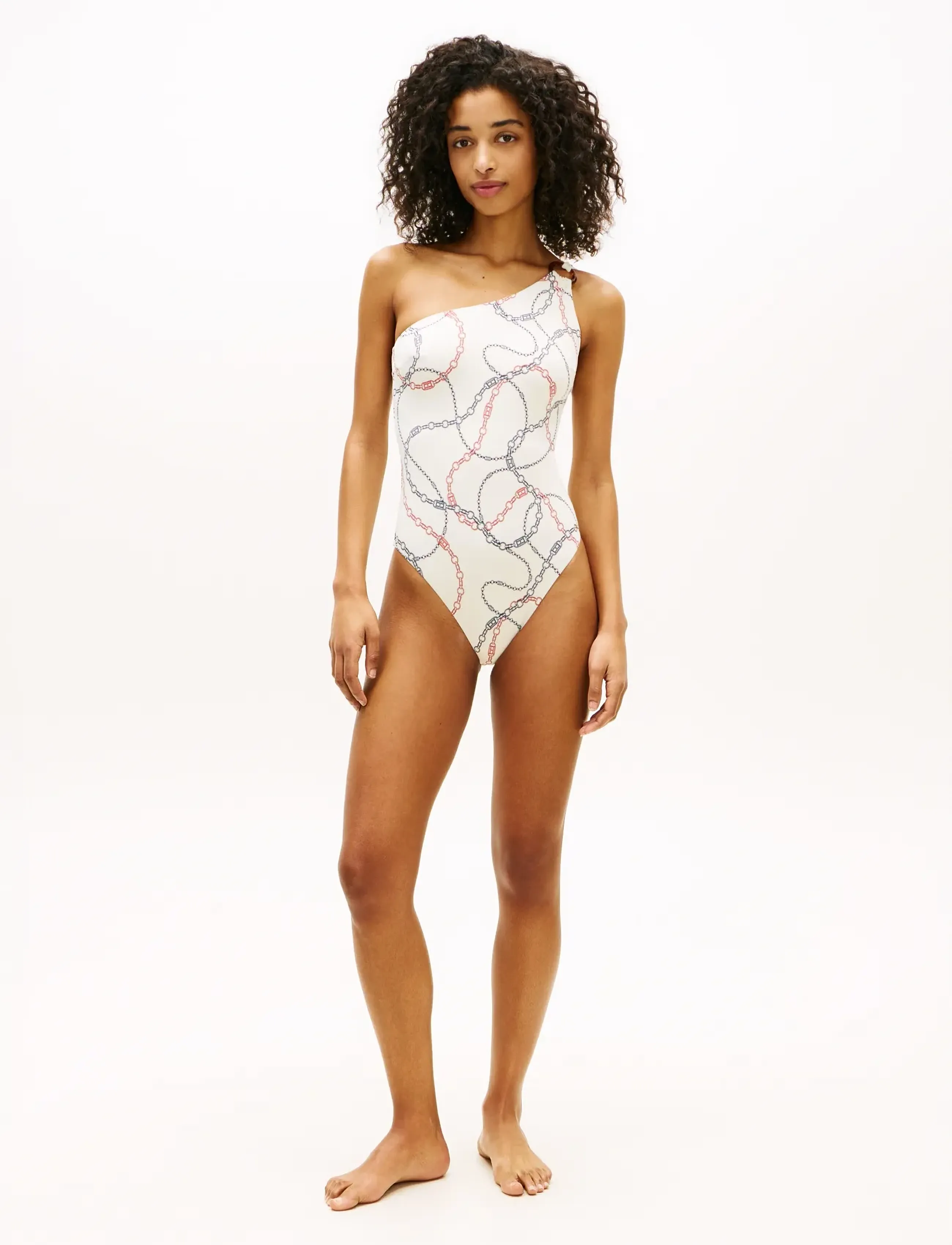 Tommy Hilfiger - ONE SHOULDER OP PRINT - chain rope calico - 3