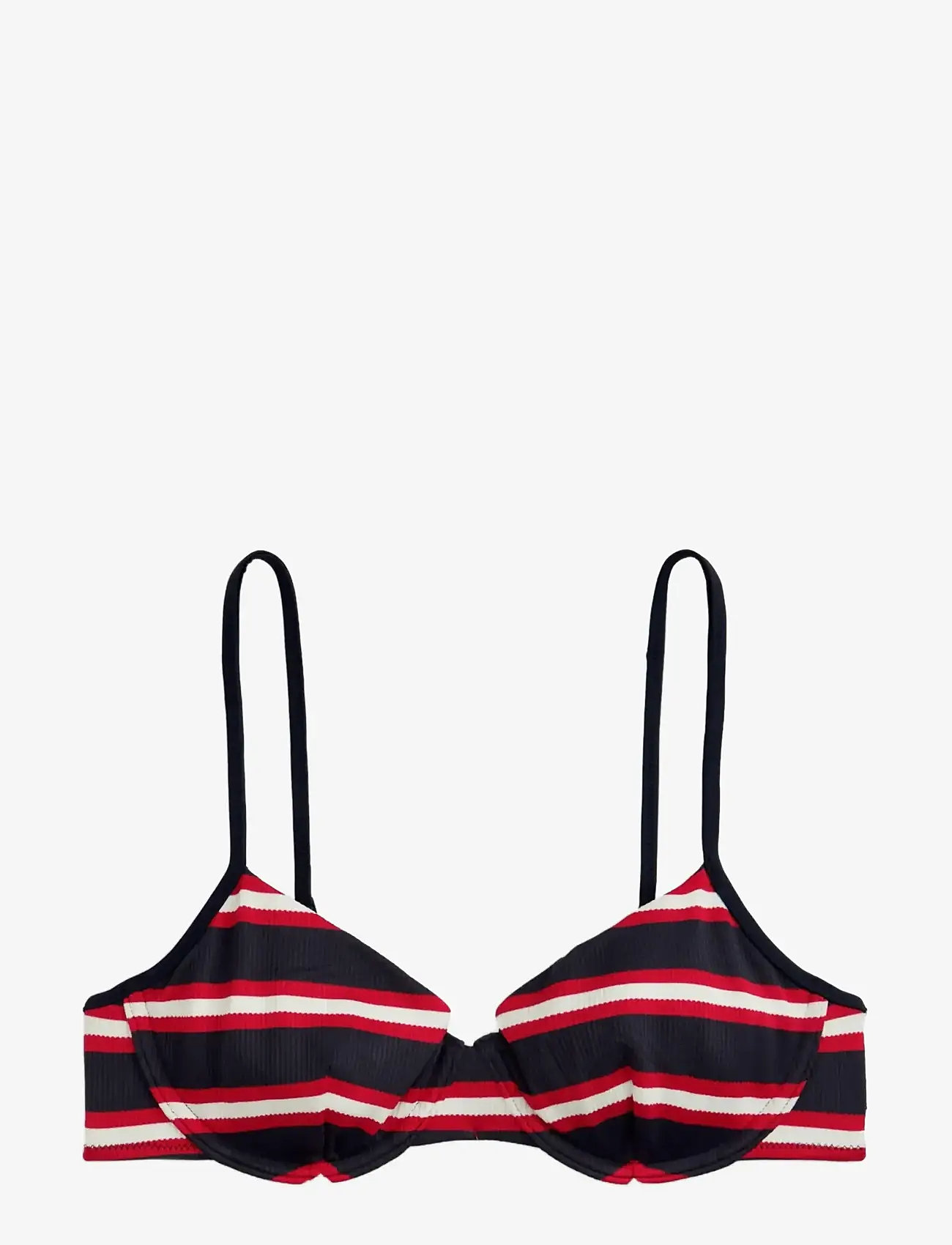 Tommy Hilfiger - UW DEMI (EXT SIZING) - tugitraadiga bikiinide ülaosad - new preppy stripe navy - 1