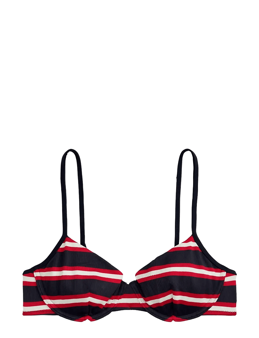 Tommy Hilfiger - UW DEMI (EXT SIZING) - bikinitoppar med bygel - new preppy stripe navy - 1