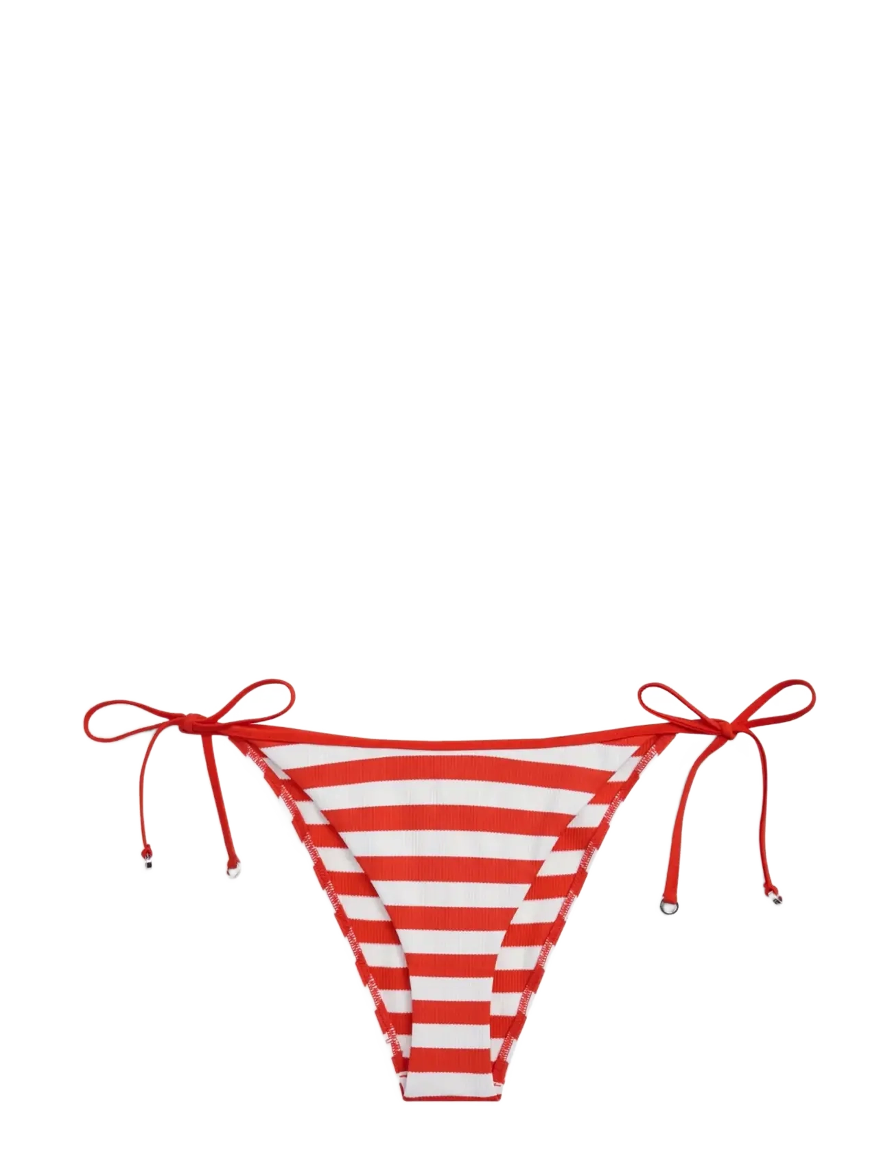 Tommy Hilfiger V STRING SIDE TIE - Bikinis - STRIPE FIREWORKS CALICO / red