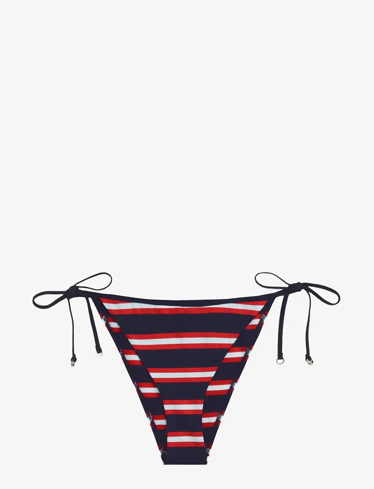 Tommy Hilfiger - V STRING SIDE TIE - side tie bikinis - new preppy stripe navy - 1