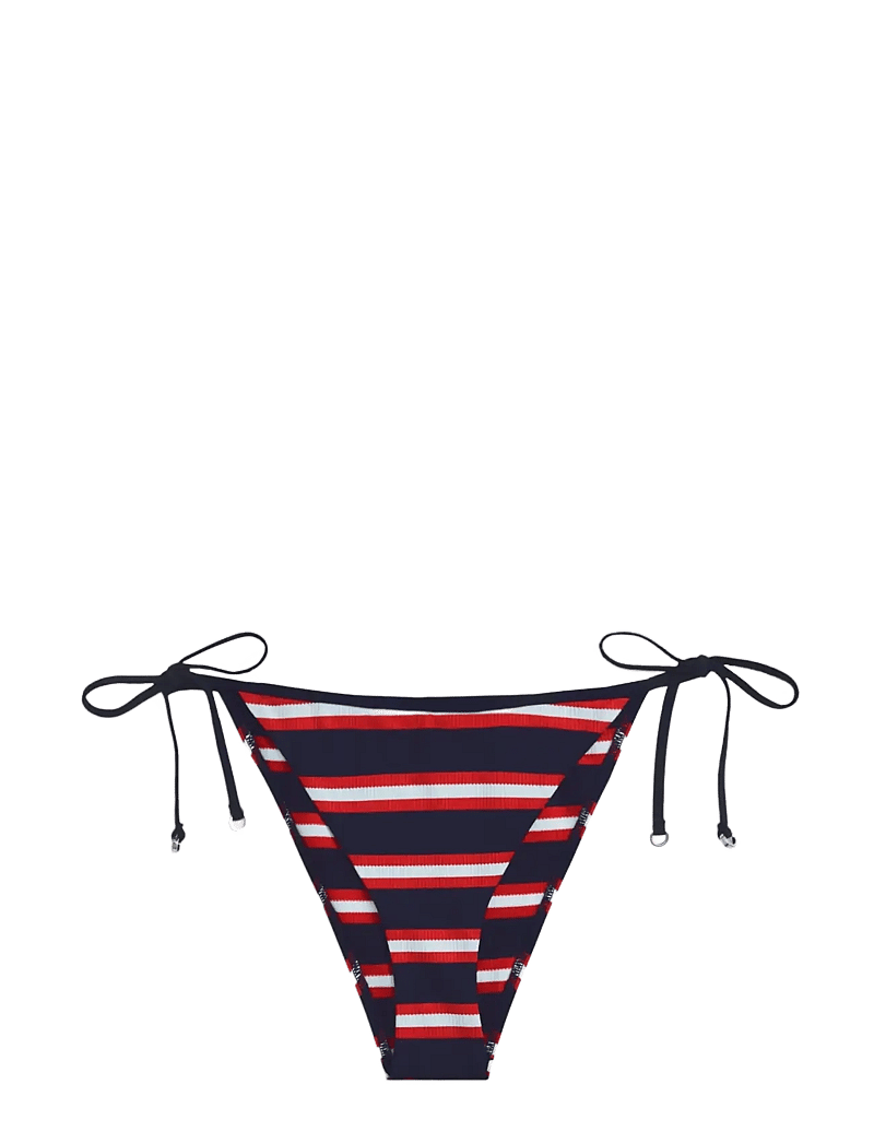 Tommy Hilfiger - V STRING SIDE TIE - maillots deux pièces avec nœud sur les côtés - new preppy stripe navy - 1