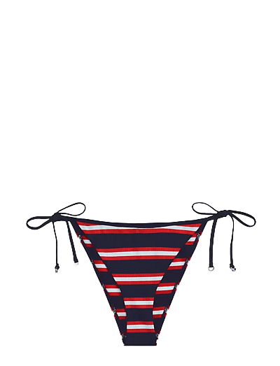 Tommy Hilfiger V STRING SIDE TIE - Bikinitrosor - NEW PREPPY STRIPE NAVY / navy