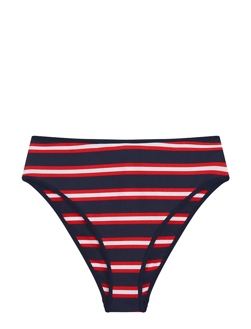 Tommy Hilfiger - HIGH WAIST CHEEKY (EXT SIZING) - high waist bikini bottoms - new preppy stripe navy - 1