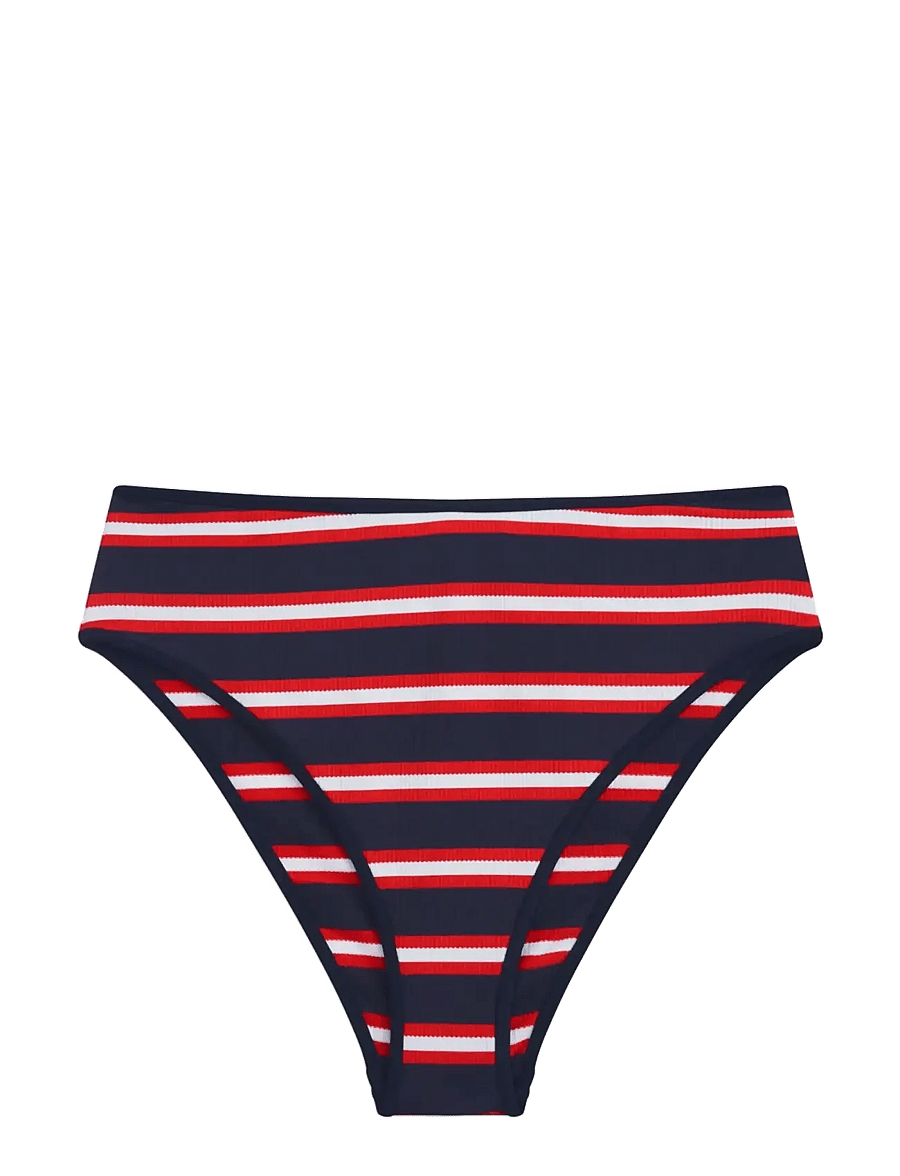 Tommy Hilfiger - HIGH WAIST CHEEKY (EXT SIZING) - brazilian bikinis - new preppy stripe navy - 1