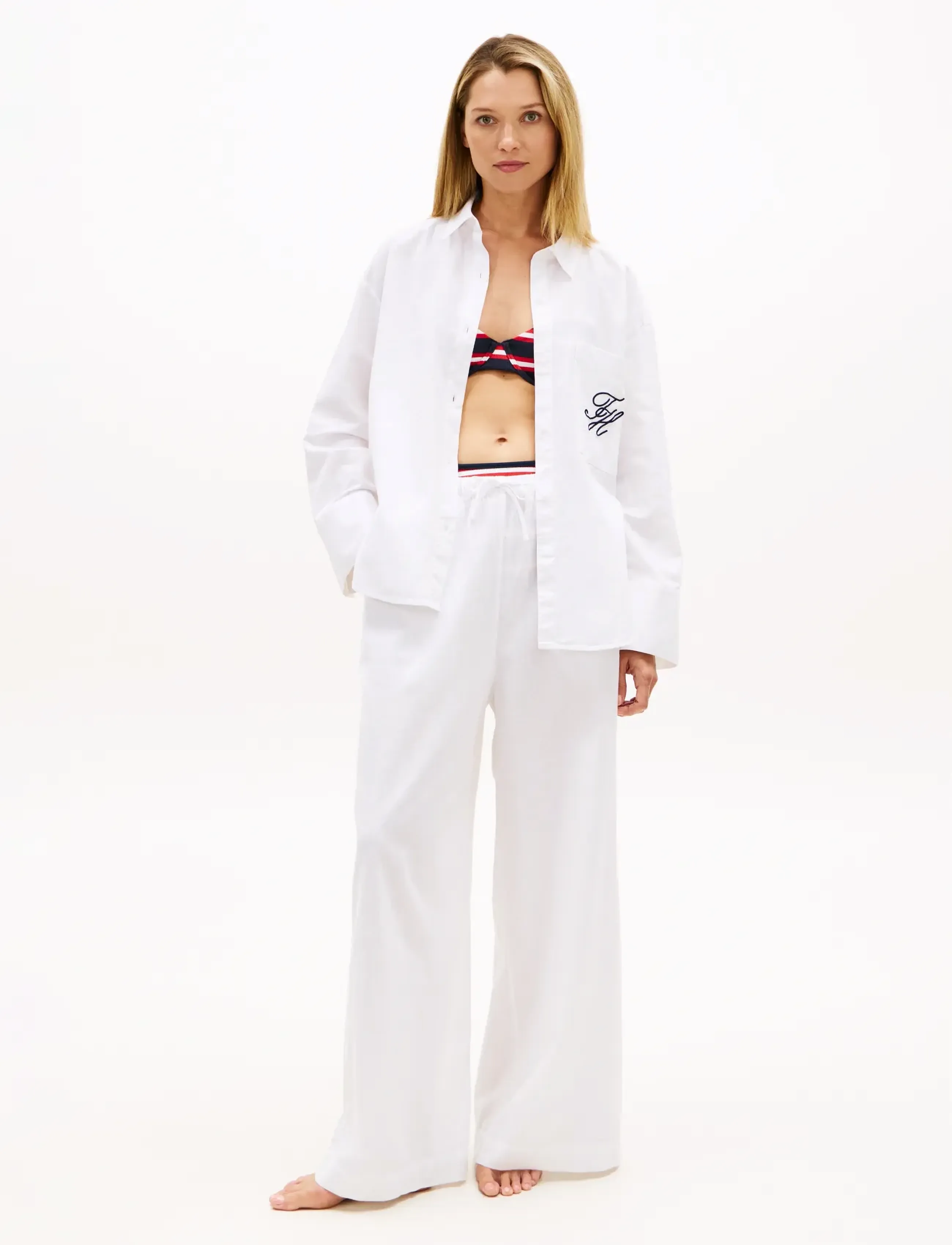 Tommy Hilfiger - WIDE LEG PANTS (EXT) - strandtøj - pvh classic white - 3