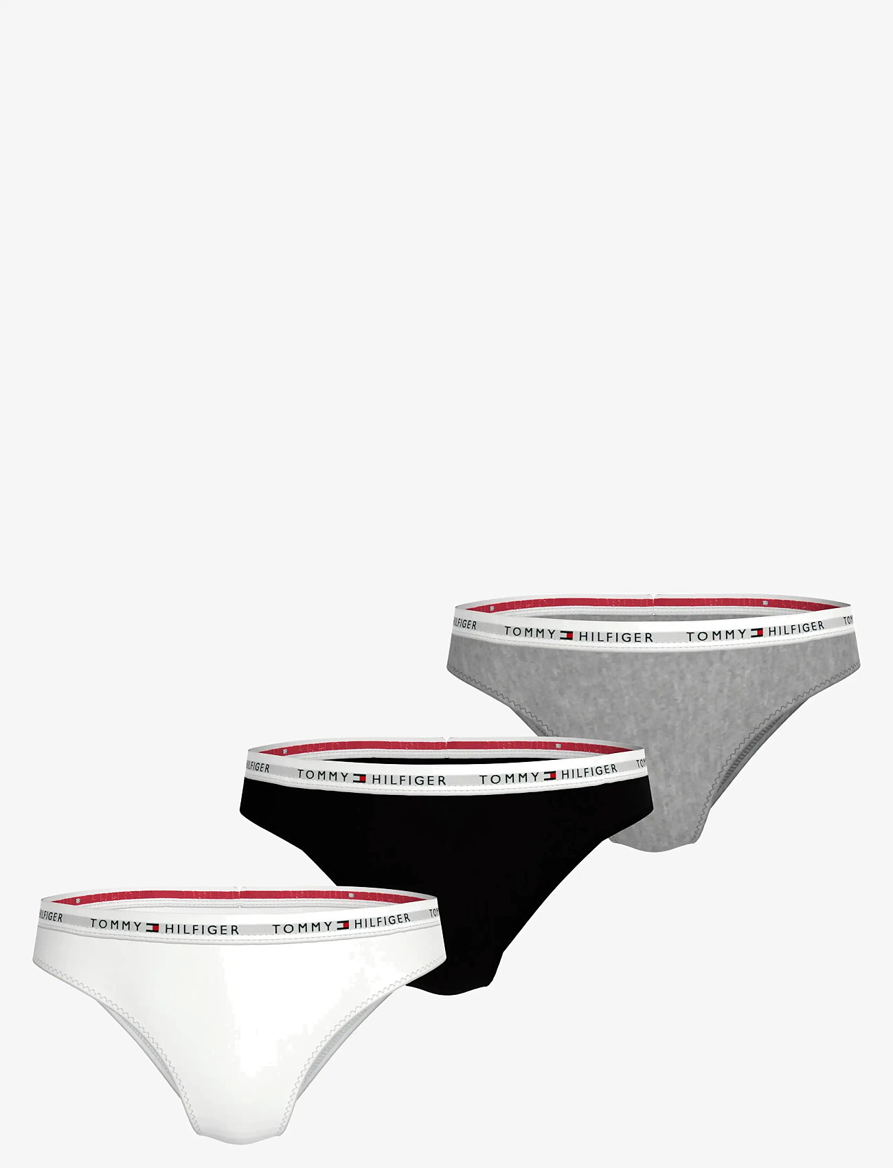 Tommy Hilfiger - 3 PACK BIKINI - püksikud - medium grey htr white black - 0