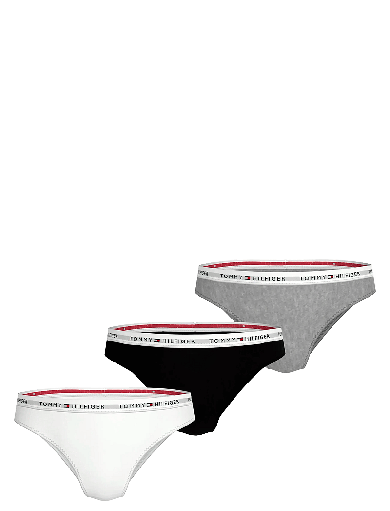 Tommy Hilfiger - 3 PACK BIKINI - püksikud - medium grey htr white black - 0