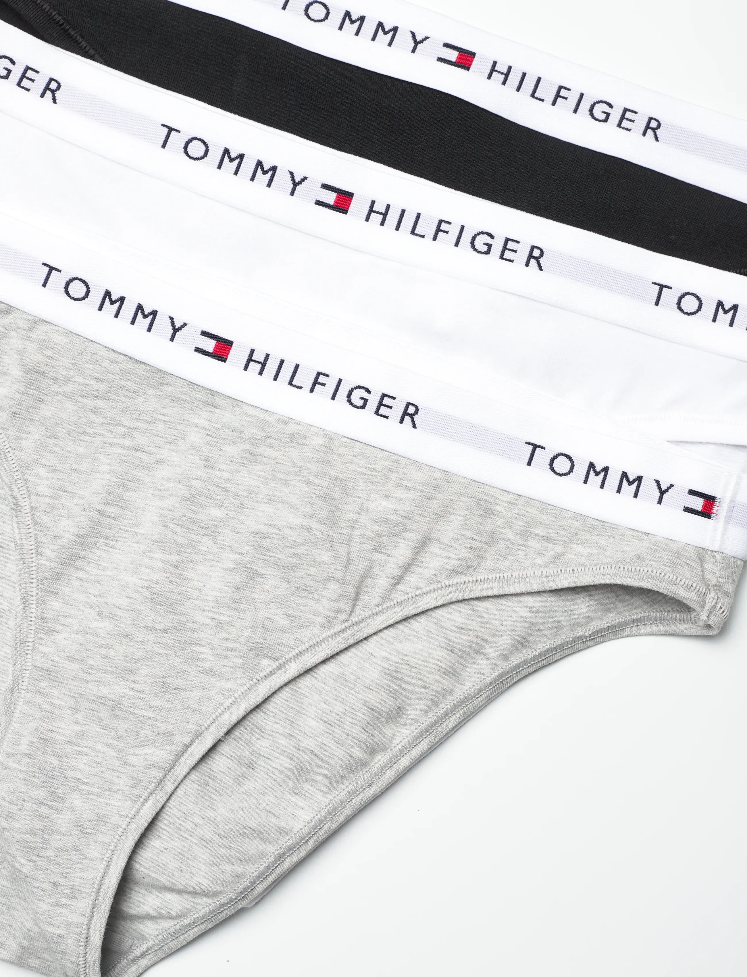 Tommy Hilfiger - 3 PACK BIKINI - briefs - medium grey htr white black - 1