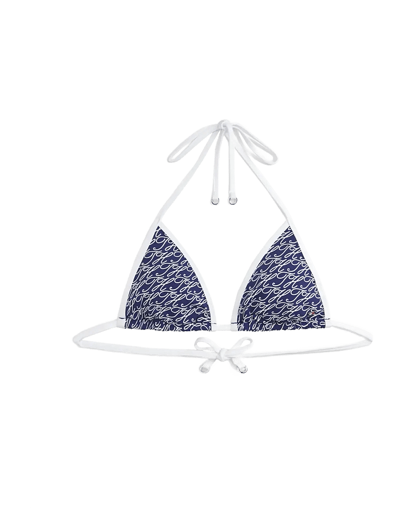 Tommy Hilfiger - TRIANGLE RP PRINT - dreieck-bikini-oberteile - script all over navy - 1