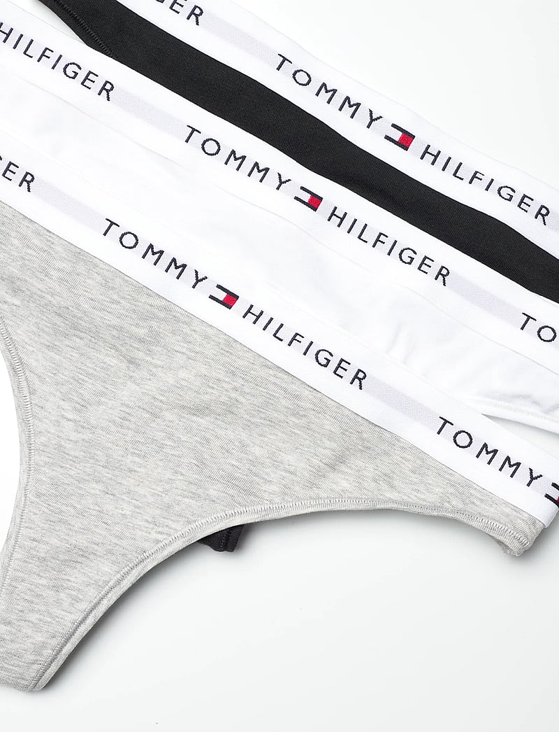 Tommy Hilfiger - 3 PACK THONG - stringtrosor - medium grey htr white black - 1