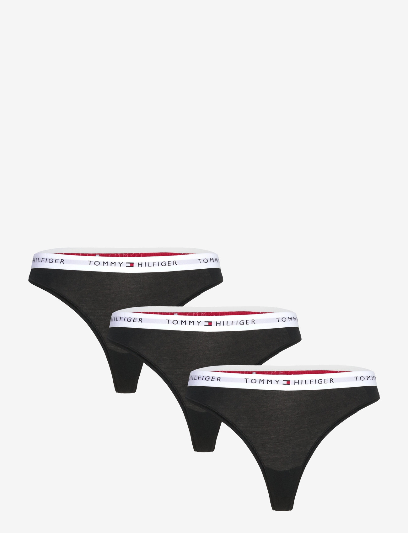 Tommy Hilfiger - 3 PACK THONG - thongs - black black black - 0