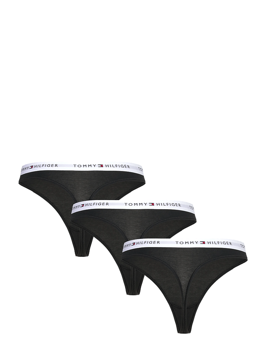 Tommy Hilfiger - 3 PACK THONG - stringid - black black black - 2