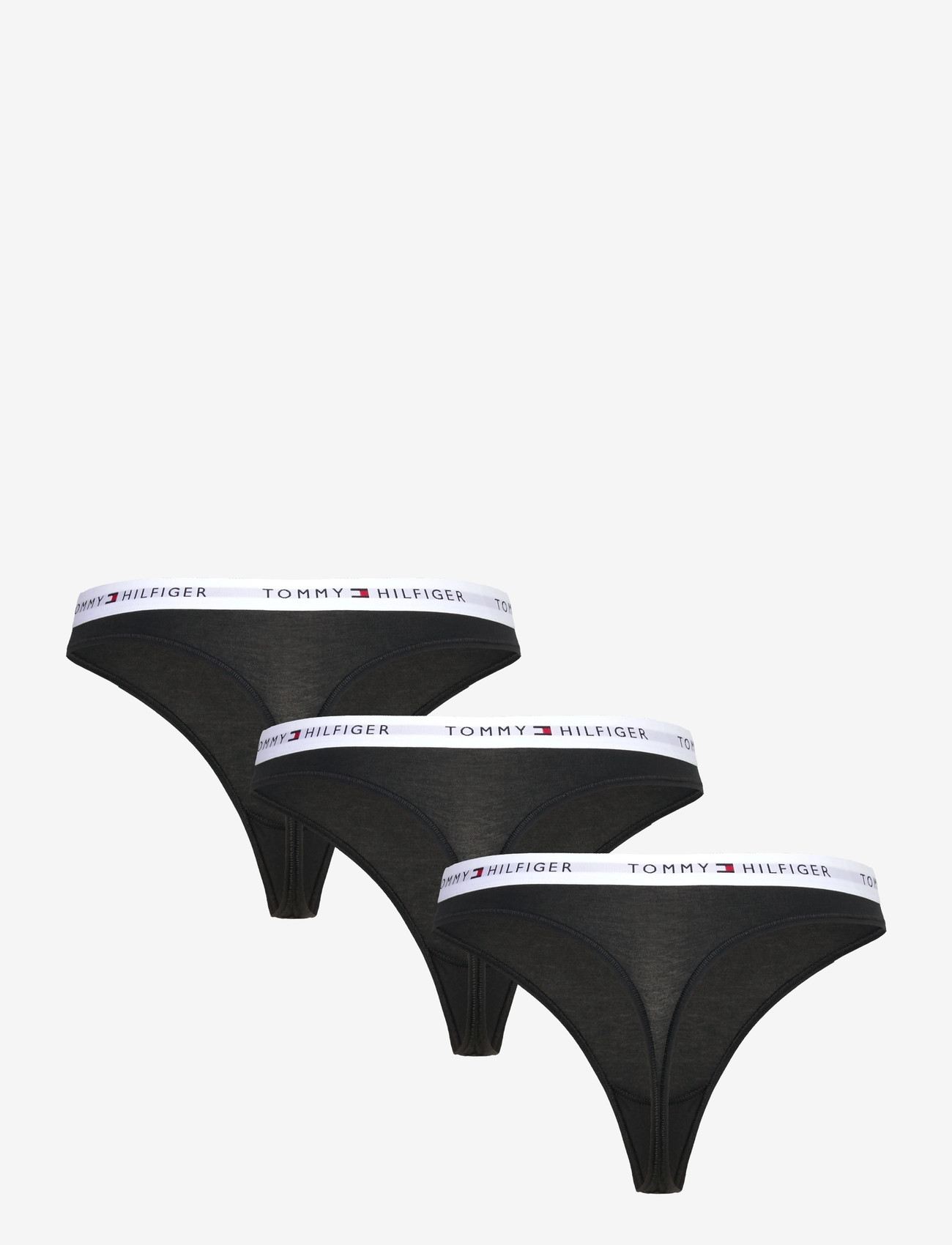 Tommy Hilfiger - 3 PACK THONG - thongs - black black black - 2