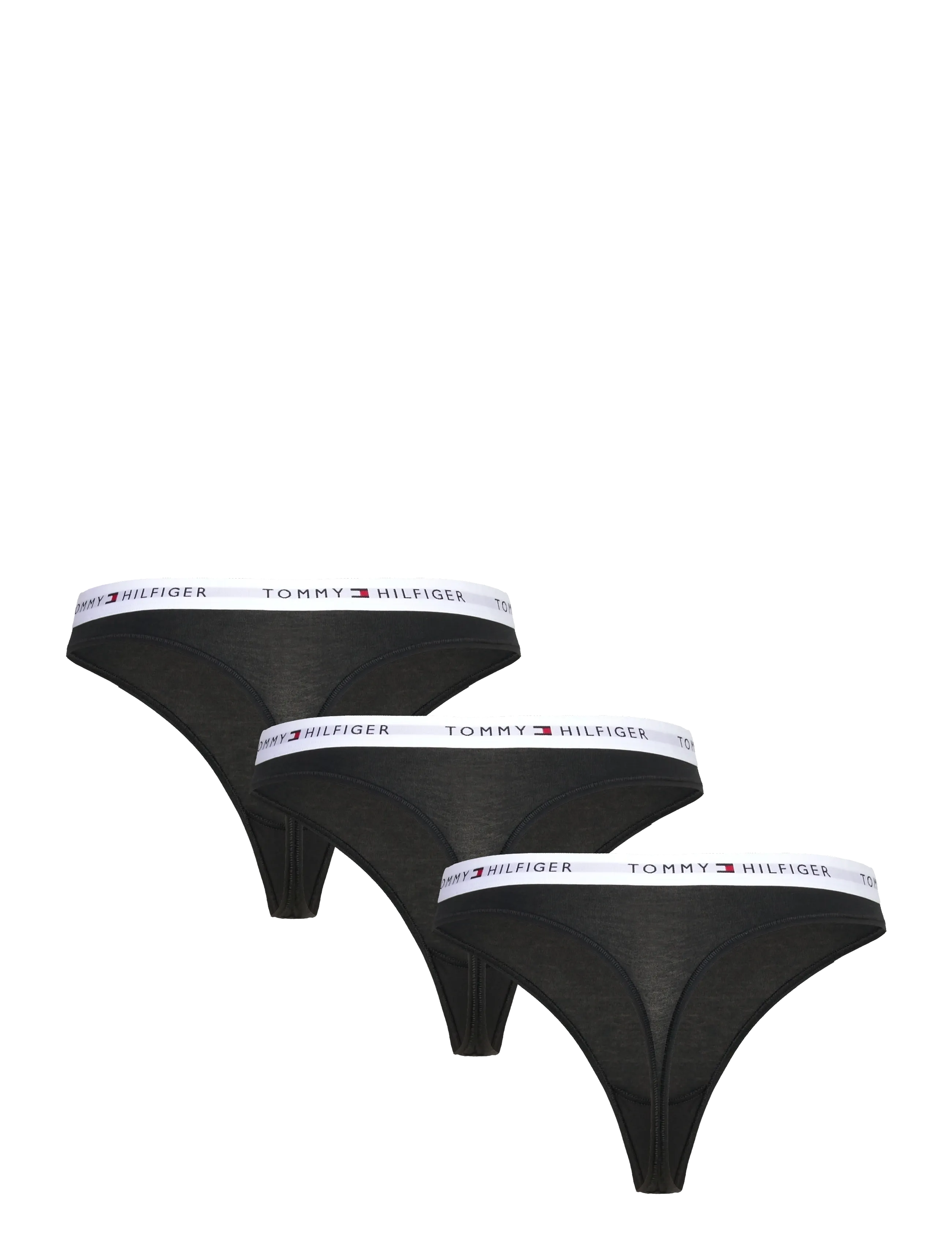 Tommy Hilfiger - 3 PACK THONG - string - black black black - 2