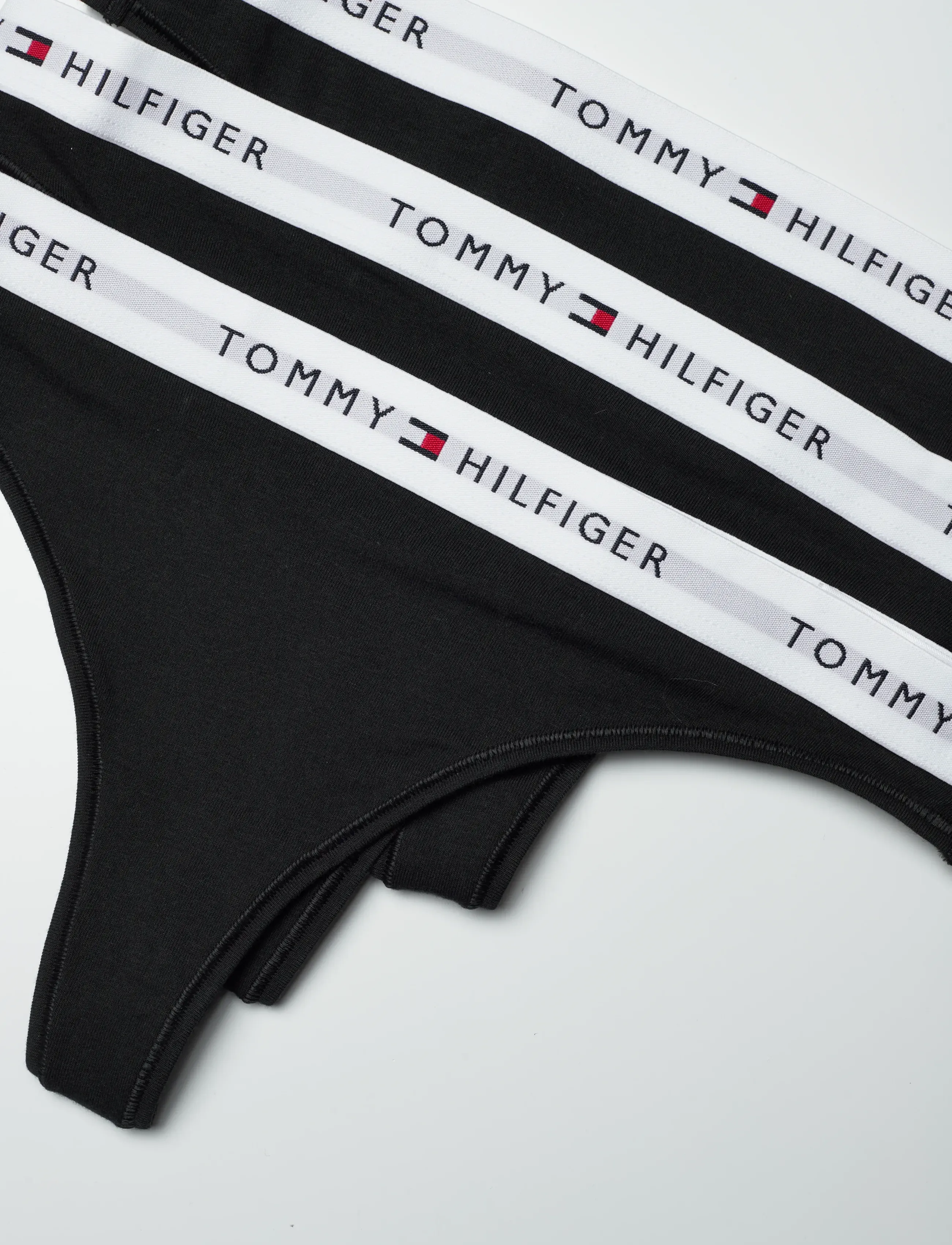Tommy Hilfiger - 3 PACK THONG - string - black black black - 1