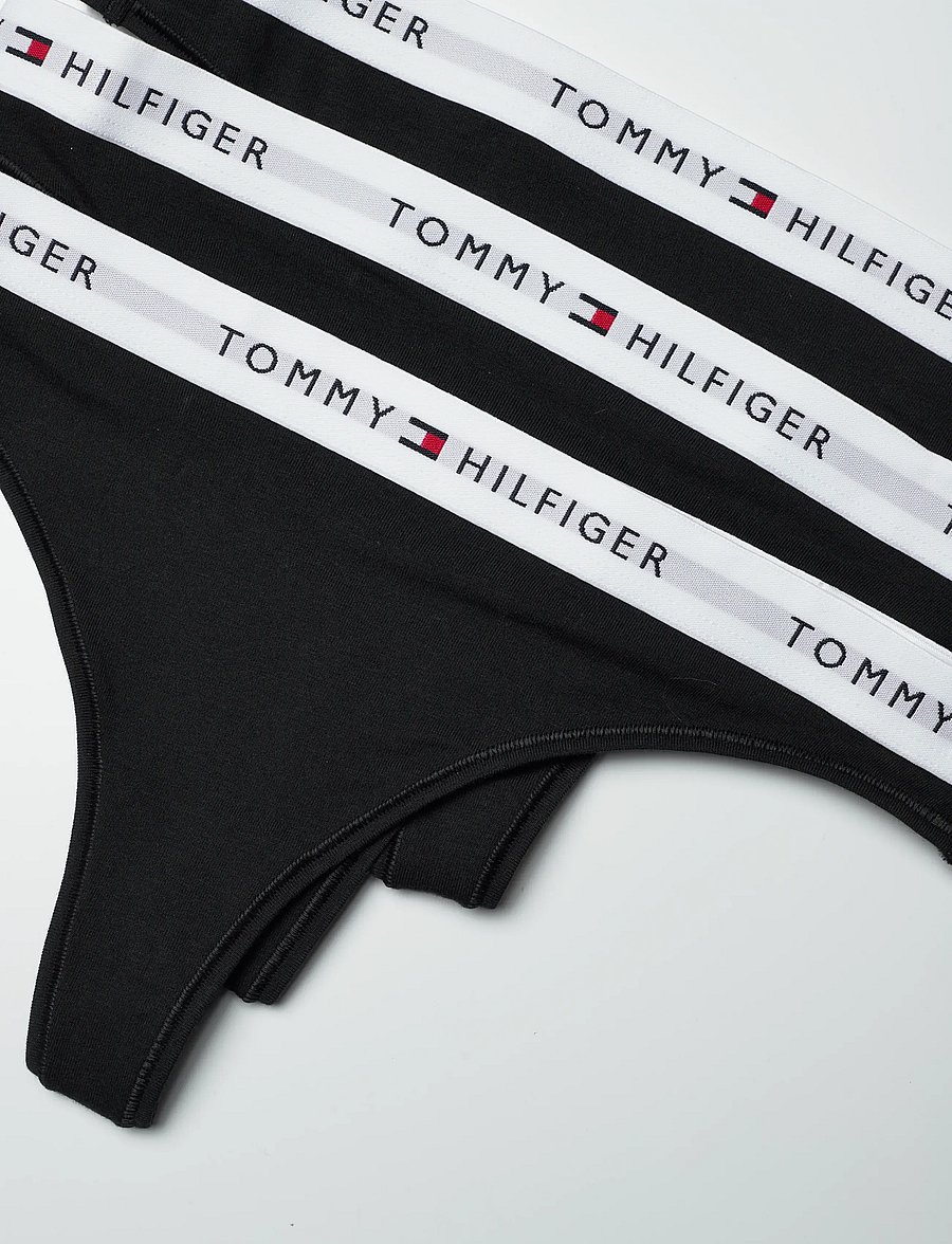Tommy Hilfiger - 3 PACK THONG - stringid - black black black - 1
