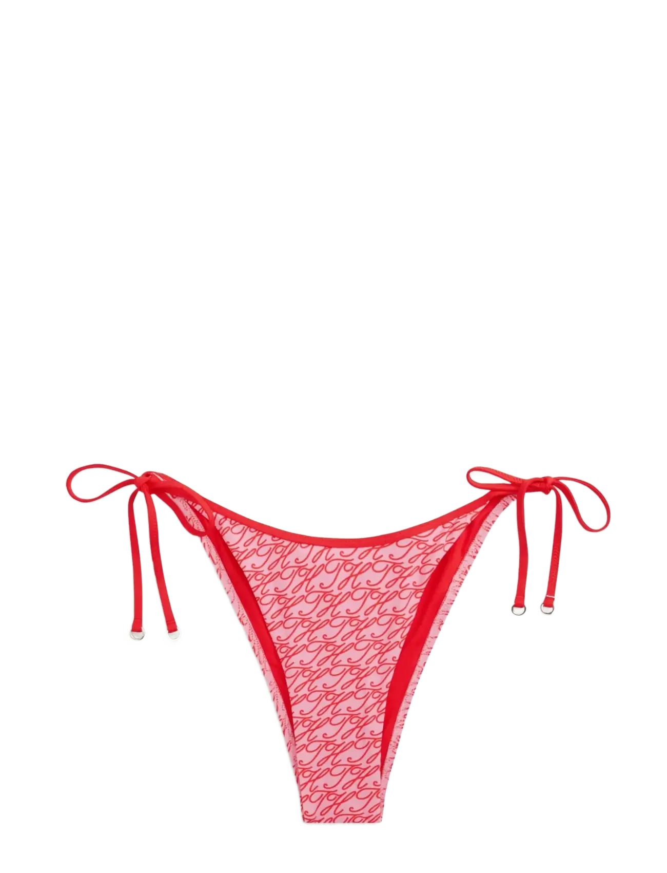 Tommy Hilfiger V SIDE TIE PRINT - Maillots de bain - SCRIPT ALL OVER ROSE / pink/rose