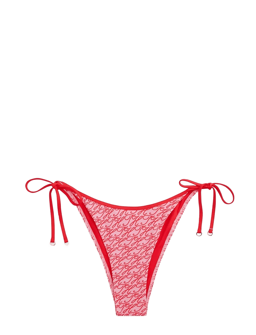 Tommy Hilfiger - V SIDE TIE PRINT - bikinis mit seitenbändern - script all over rose - 1