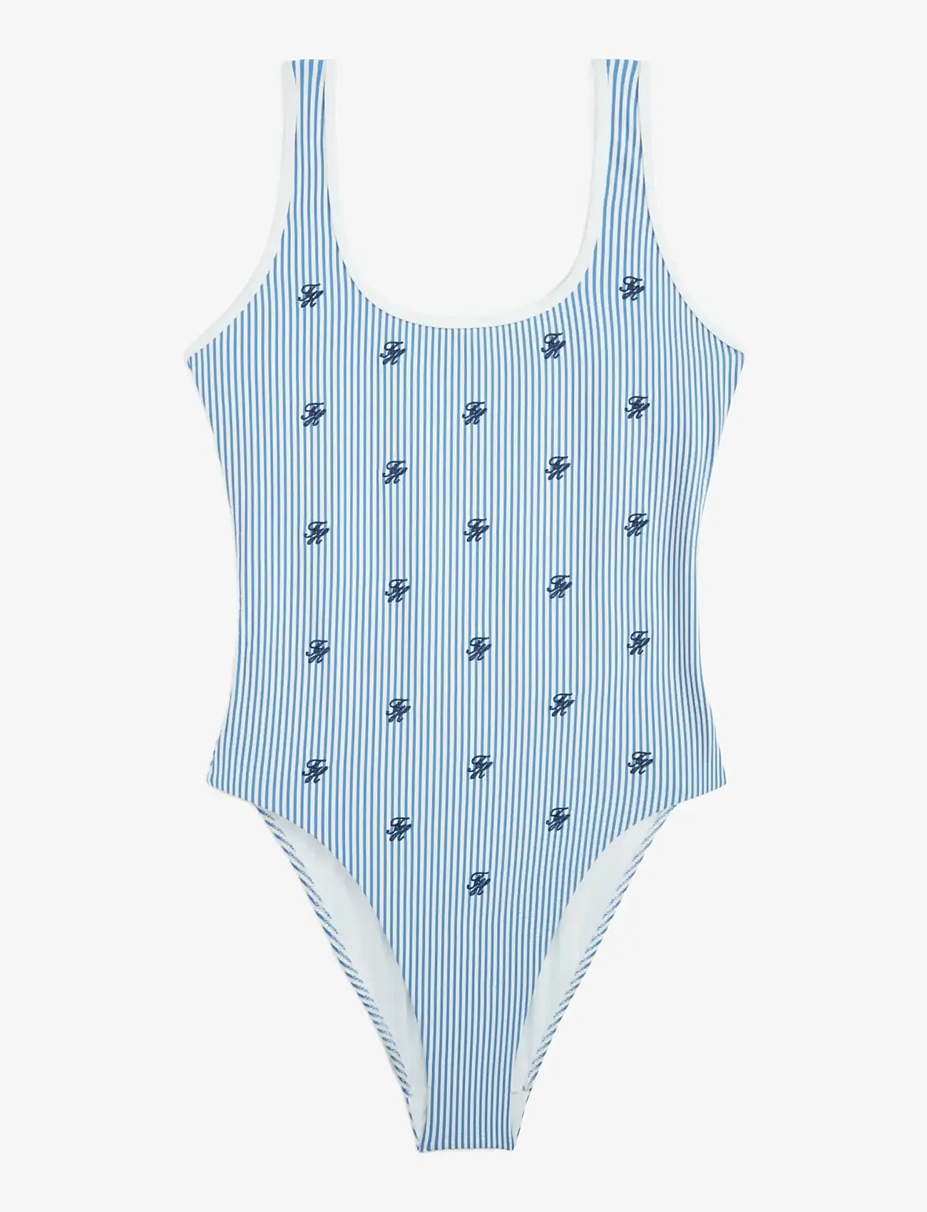 Tommy Hilfiger - SCOOP BACK OP EMB - badedragter - ithaca scr blue spell  white - 1