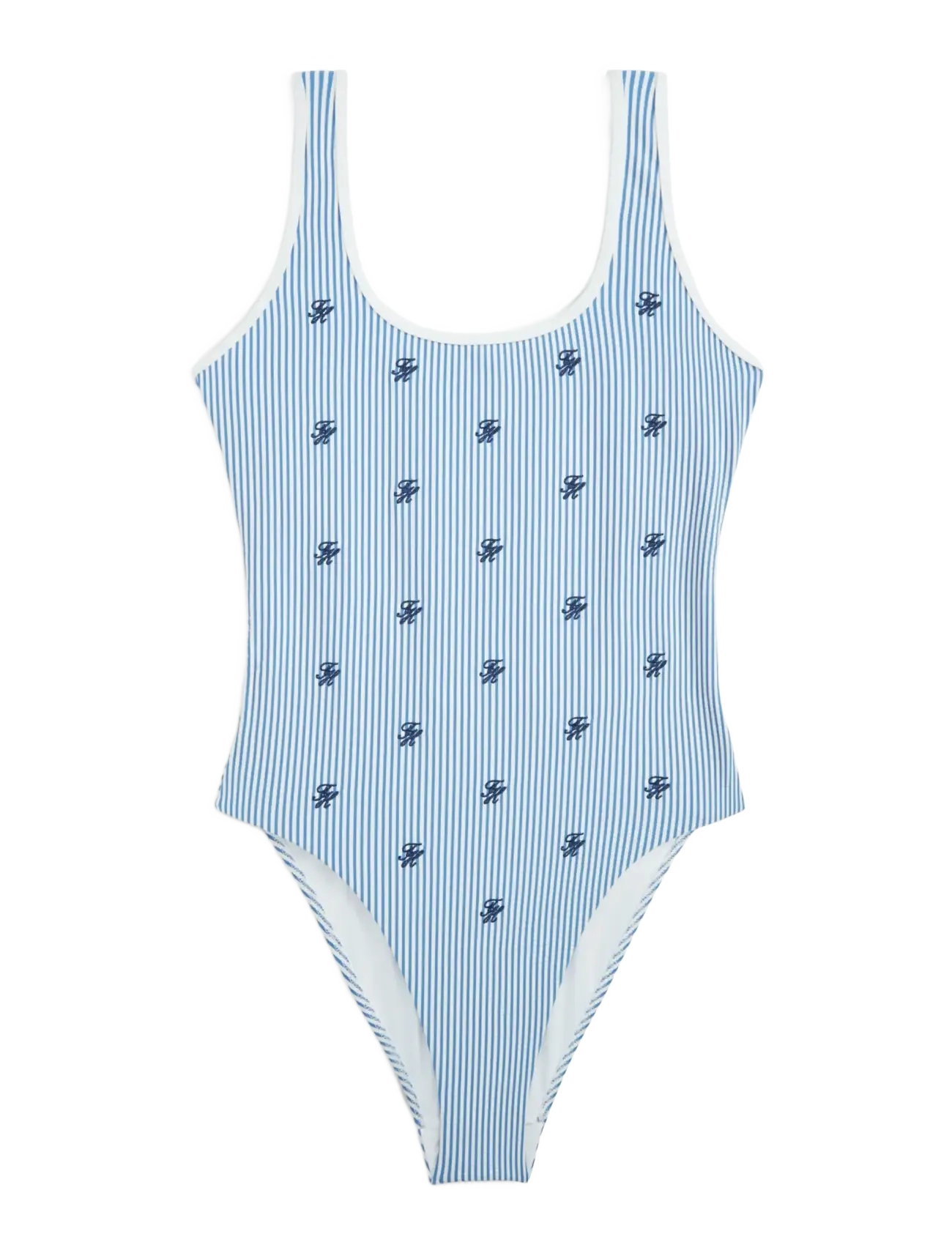 Tommy Hilfiger SCOOP BACK OP EMB - Uimapuvut - ITHACA SCR BLUE SPELL  WHITE / blue