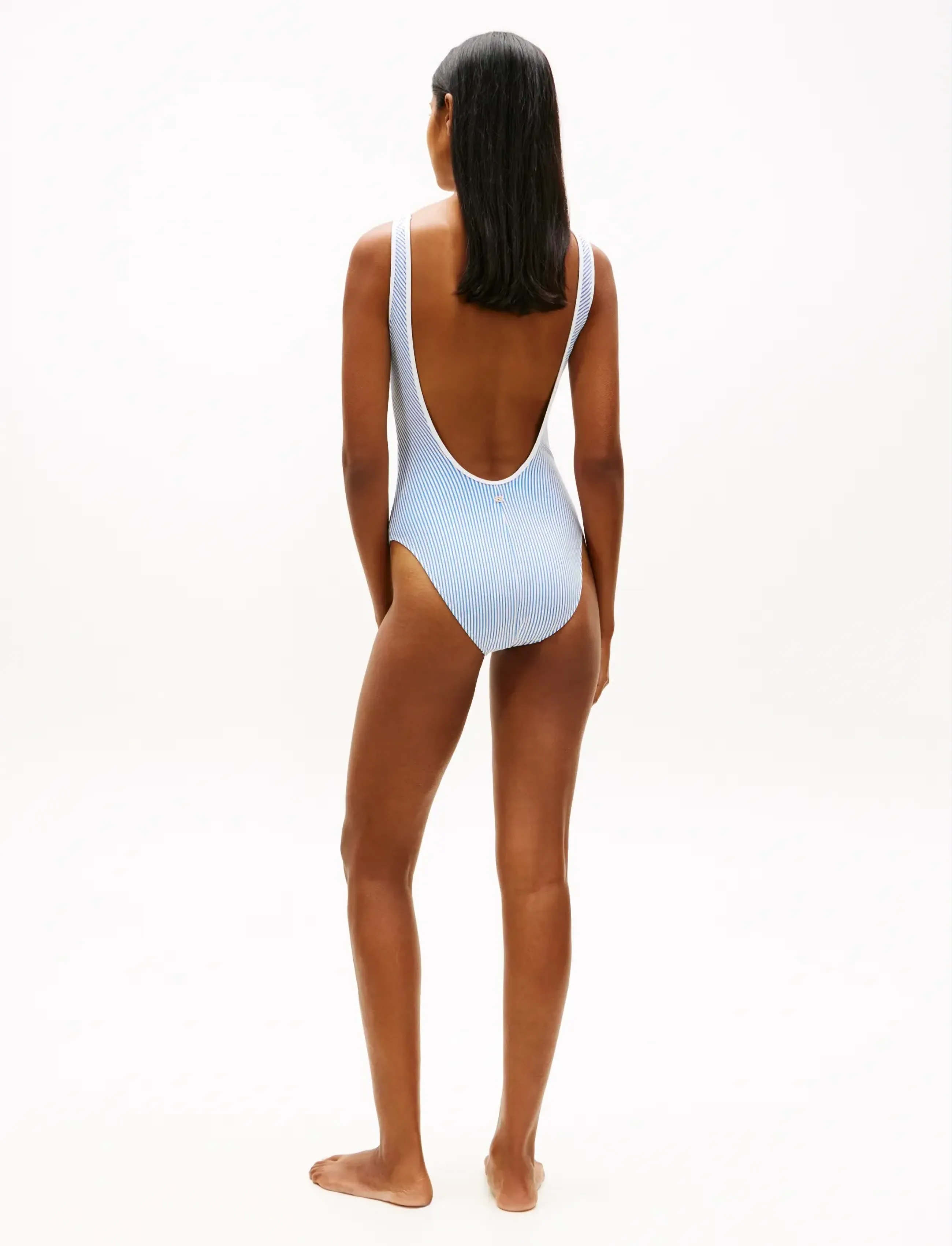 Tommy Hilfiger - SCOOP BACK OP EMB - swimsuits - ithaca scr blue spell  white - 2