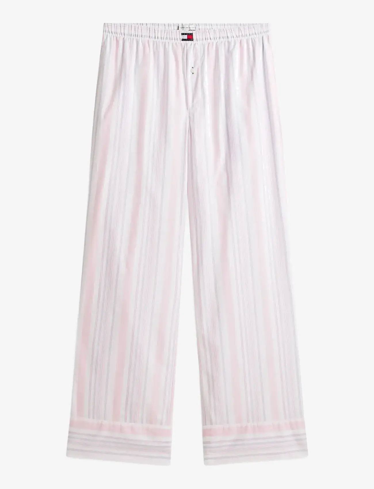 Tommy Hilfiger - POPLIN STRIPE PANTS - natbukser - classic pink multi stripe - 1