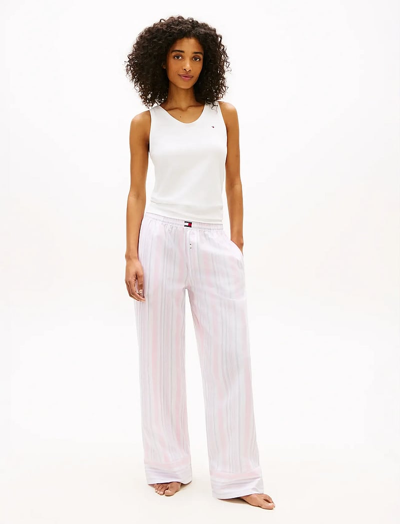 Tommy Hilfiger - POPLIN STRIPE PANTS - natbukser - classic pink multi stripe - 3