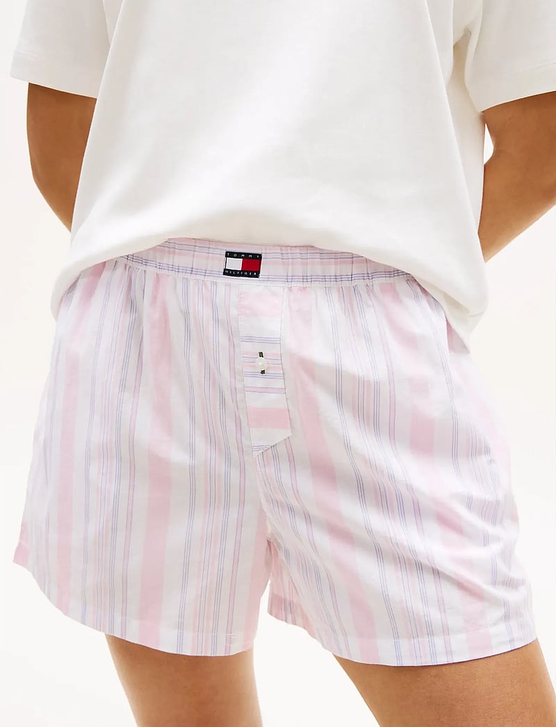 Tommy Hilfiger - POPLIN STRIPE SHORTS - pyjamasshorts - classic pink multi stripe - 4