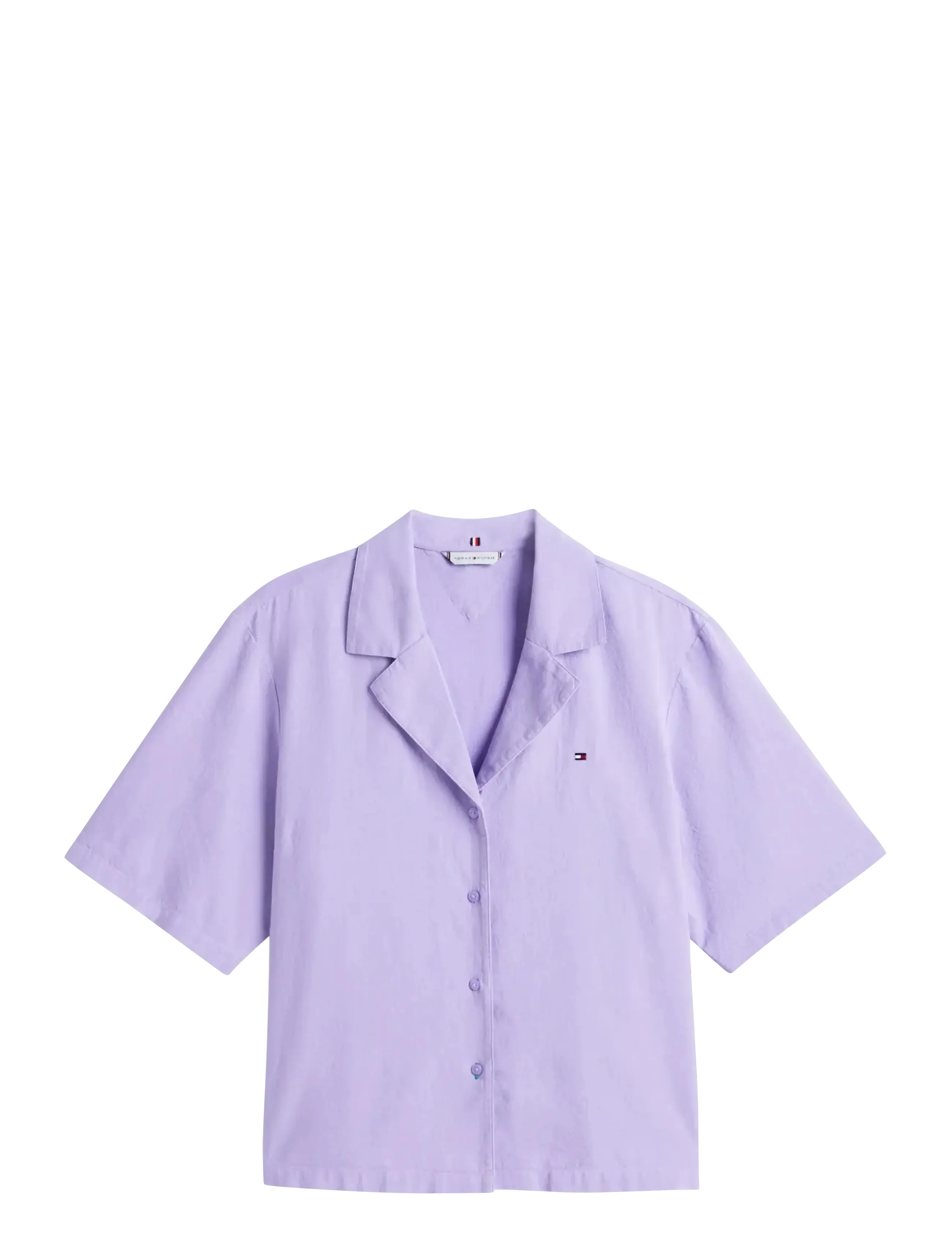Tommy Hilfiger - SOLID LINEN SS SHIRT SET - pyjamas - purple quartz - 2