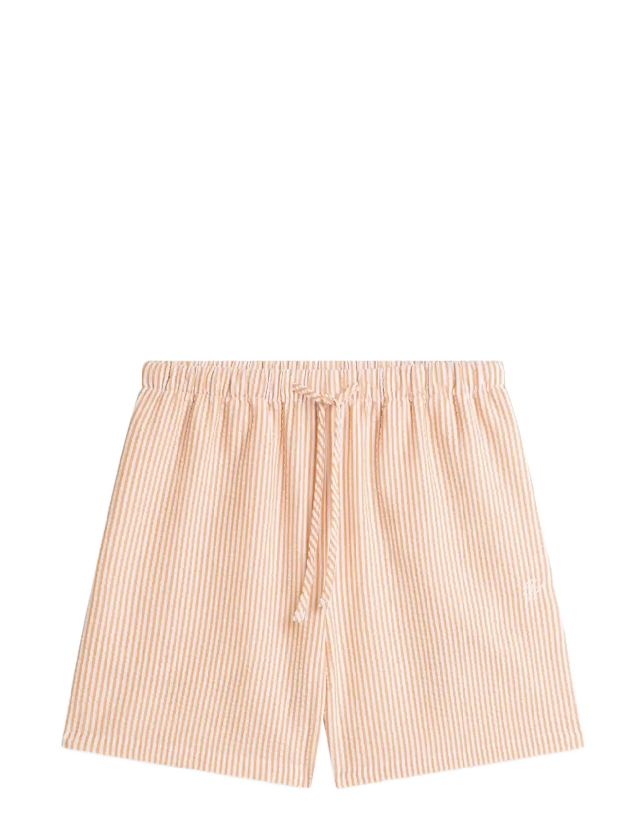 Tommy Hilfiger SEERSUCKER SHORTS - Shorts - ITHACA STRIPE ORANGE HYPE  WHITE / orange