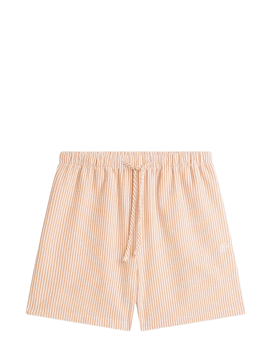 Tommy Hilfiger - SEERSUCKER SHORTS - vabaaja lühikesed püksid - ithaca stripe orange hype white - 1