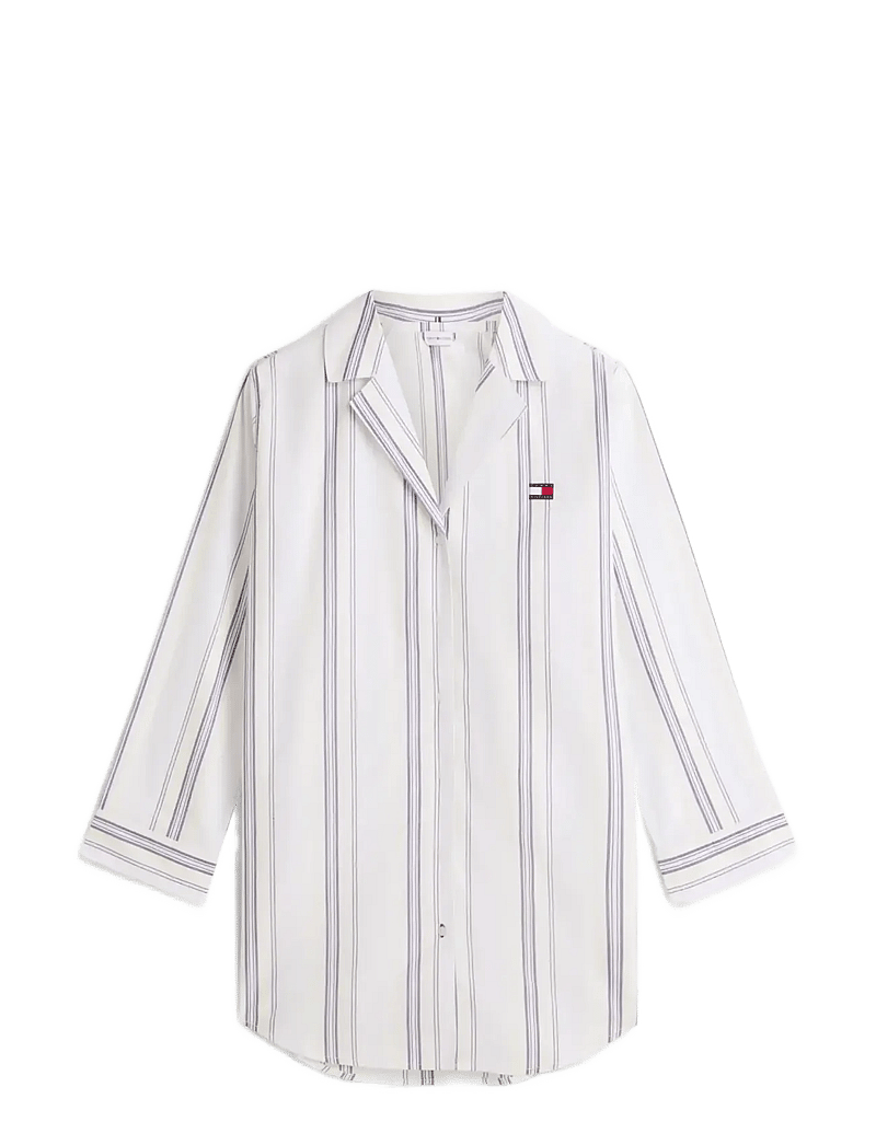 Tommy Hilfiger - LS POPLIN NIGHTDRESS - Öösärgid - keepsake blue multi stripe - 1