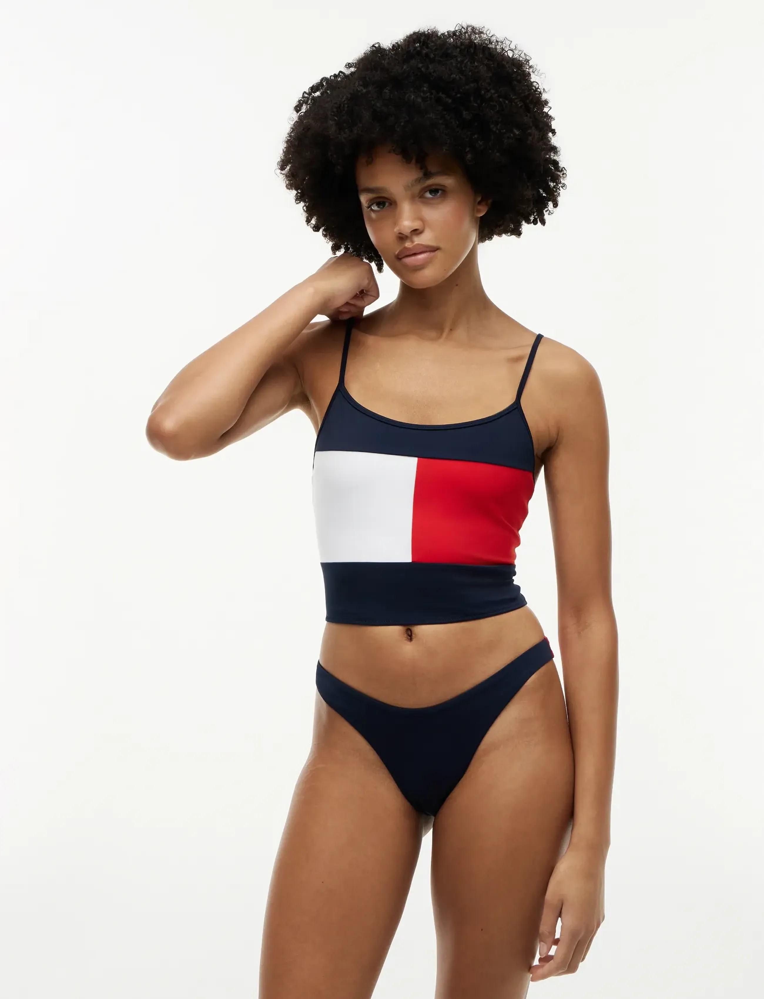 Tommy Hilfiger Tankini, L, Navy, Badetøj > Tankini, Dame