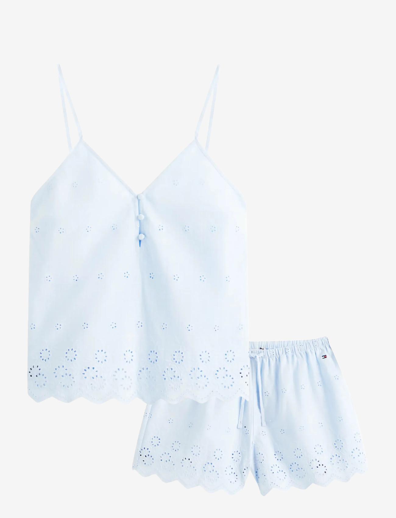 Tommy Hilfiger - EMBROIDERY CAMI SHORT SET - pyjamas - sweet blue - 1