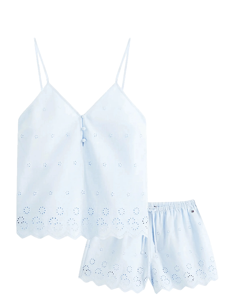 Tommy Hilfiger - EMBROIDERY CAMI SHORT SET - pyjamas - sweet blue - 1