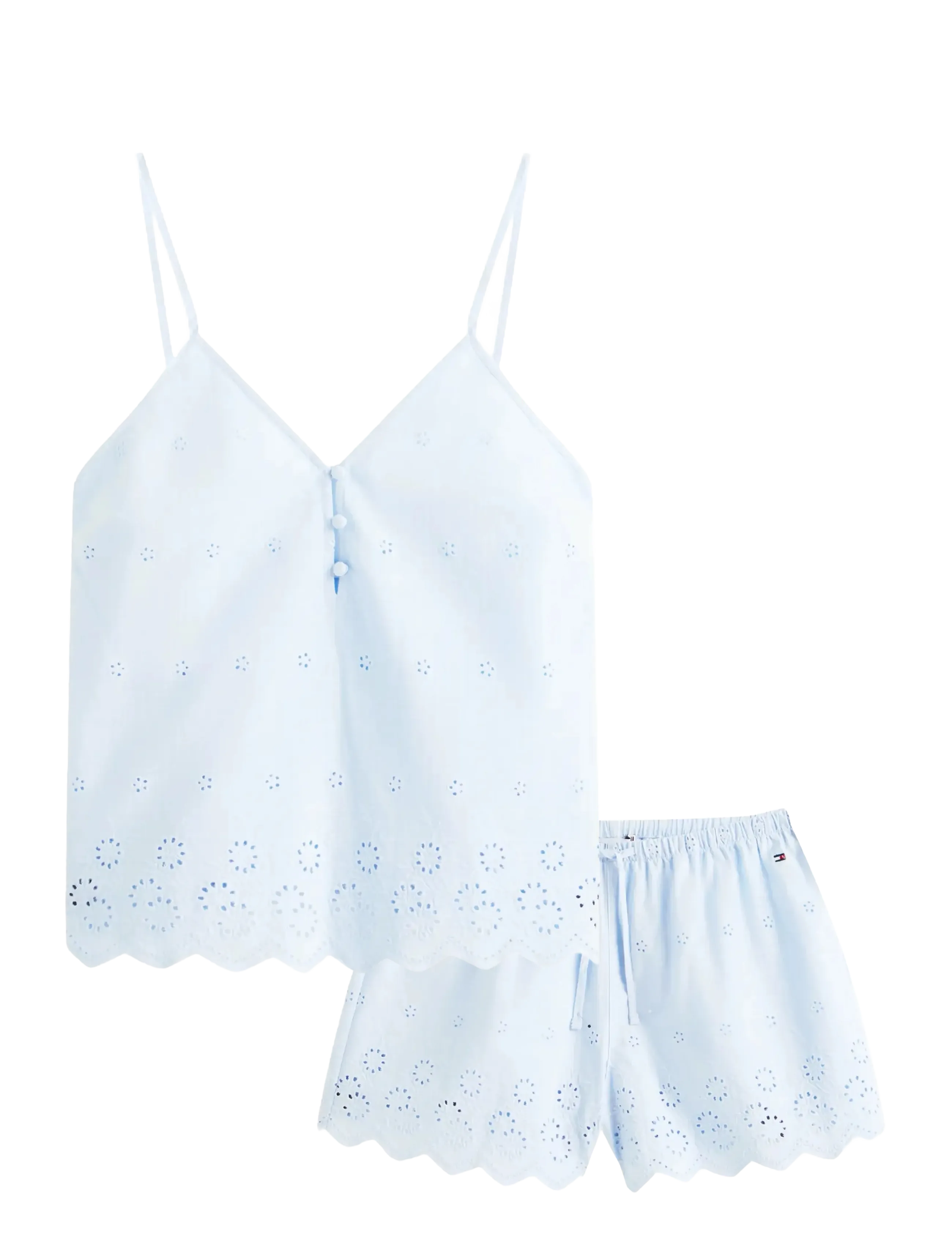 Tommy Hilfiger EMBROIDERY CAMI SHORT SET - Pidžaamad - SWEET BLUE / blue
