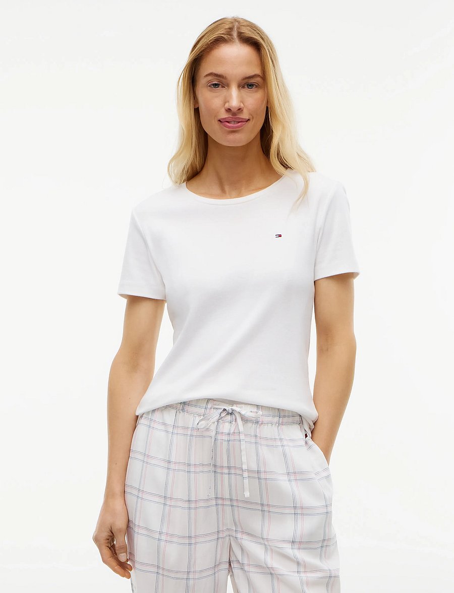 Tommy Hilfiger - SS JERSEY T-SHIRT - t-shirts - ecru - 0
