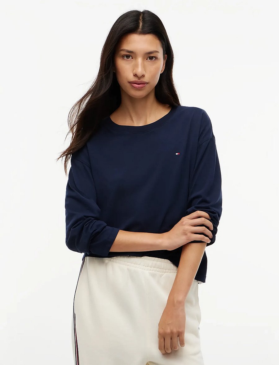 Tommy Hilfiger - LS JERSEY T-SHIRT - långärmade toppar - dark blue - 0