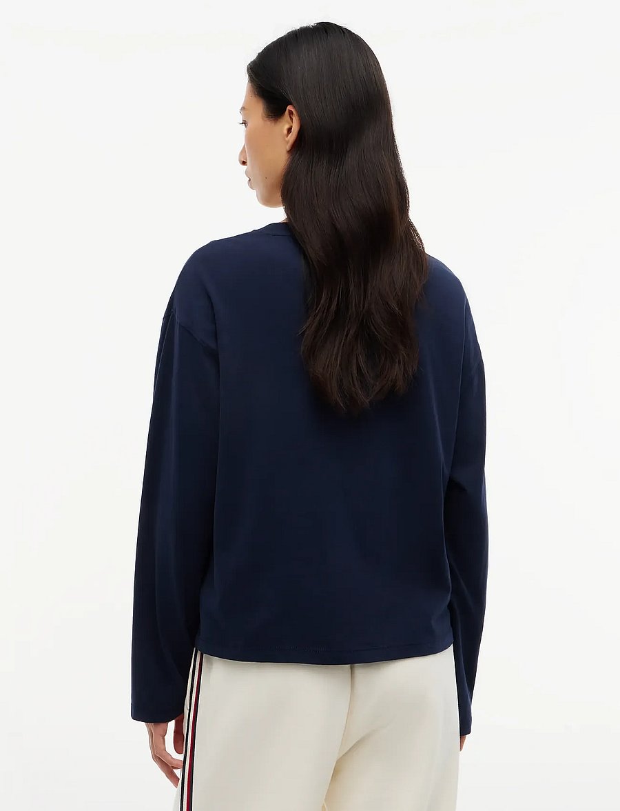 Tommy Hilfiger - LS JERSEY T-SHIRT - långärmade toppar - dark blue - 3