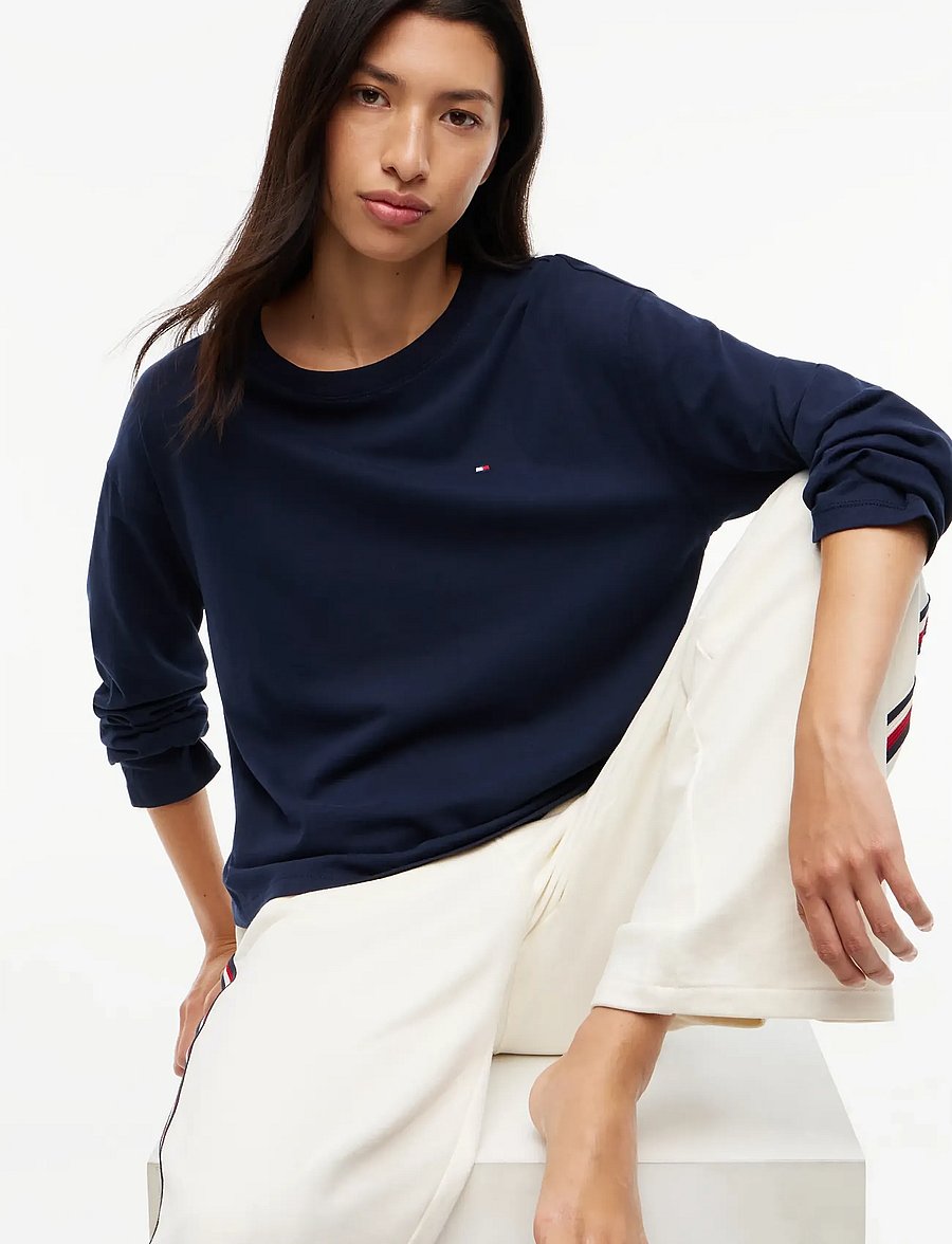 Tommy Hilfiger - LS JERSEY T-SHIRT - långärmade toppar - dark blue - 4